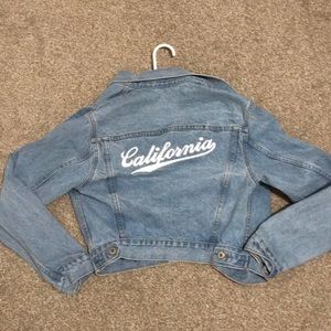 Brandy Melville California Cropped Jean Jacket
